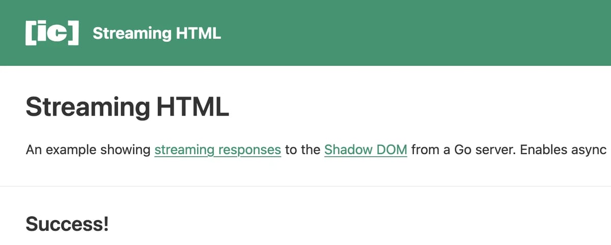 streaming html app screenshot